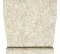 Sophie Laurence Sage Willow Trail Wallpaper Gold Metallic Leaf Shimmer Textured Feature Wall