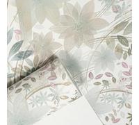 SOPHIE LAURENCE Soft Blue Grey Botanical Floral Wallpaper, Green Leaf Design, Textured Vinyl, Paste The Wall, Feature Wall for Living Room, Hallway, Bedroom, Bathroom & Kitchen, 10m x 0.53m Roll
