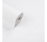 SOPHIE LAURENCE Strata White Textured Wallpaper - Paintable, Textured Wallcovering | Feature Wall or Full Room Use