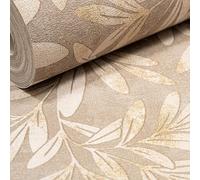 SOPHIE LAURENCE Taupe Floral Willow Trail Vinyl Wallpaper | Neutral Textured Design | Paste The Wall | Washable | Bedroom, Living Room, Hallway, Feature Wall (10M x 0.53M Roll) Oriental