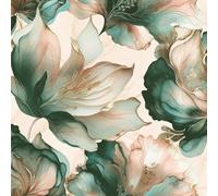 SOPHIE LAURENCE Teal Coral Floral Wallpaper 3D Effect Gold Metallic Shimmer Feature Wall Lounge