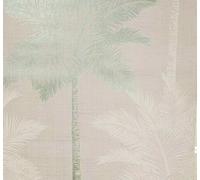 SOPHIE LAURENCE Tropical Palm Trees Luxe Grey Duck Egg White Metallic Wallpaper - Paste The Wall Wallpaper for Bedroom