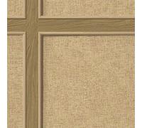 SOPHIE LAURENCE Walnut Oak Panelled Wallpaper 3D Smooth Brown Weave Wood Grain Effect - Stylish, Washable, Strippable - Paste The Paper Feature Wallpaper