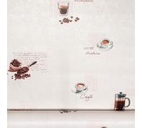 SOPHIE LAURENCE White Coffee Bean Wallpaper Kitchen Cafe Thick Textured Vinyl Slightly Imperfect Feature Wall Bedroom Bathroom Lounge Hallway 10m x 0.53m Full Roll