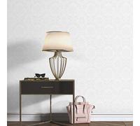 Sophie Laurence White Floral Paintable Wallpaper Textured Thick Blown Vinyl