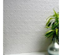 Sophie Laurence White Paintable Floral Wallpaper Embossed Victorian Style Pattern Anaglypta Rd124