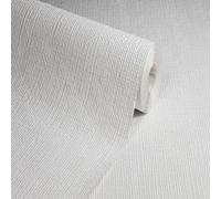 Sophie Laurence White Paintable Wallpaper Weave Effect Original Brooke Anaglypta Free Match Textured