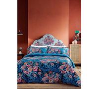 Sophie Robinson by Harlequin Dahlia Bunch 100% Cotton Sateen 200 Thread Count Duvet Cover Set Navy