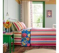 Sophie Robinson Darling Floral Reversible Stripe 240X260Cm Bedspread Bright