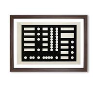 Sophie Teauber ARP Schematic Composition Framed Print | A2 Walnut Framed Wall Art | Ready to Hang | Modern Nature Picture | Living Room Bedroom Lounge Office