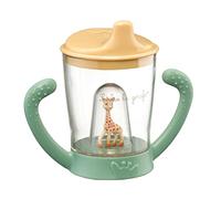 Sophie The Giraffe Plastic Mascot Leak Proof Mug | Micro beads and colourful tongues, sits upright on its own, easy to grip, washable at 30 °C, gift idea for girls and boys