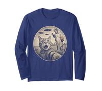 Sophie's Lady Liberty Pointing Cat UFO NYC Long Sleeve T-Shirt