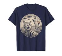 Sophie's Lady Liberty Pointing Cat UFO NYC T-Shirt