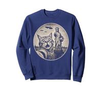 Sophie's NYC Lady Liberty Pointing Cat UFO Hoops Sweatshirt