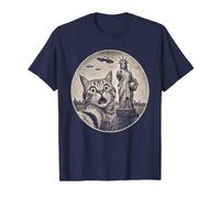 Sophie's NYC Lady Liberty Pointing Cat UFO Hoops T-Shirt