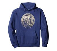 Sophie's Surreal Cat Selfie Lady Liberty Pointing Pullover Hoodie