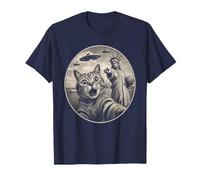 Sophie's Surreal Cat Selfie Lady Liberty Pointing T-Shirt