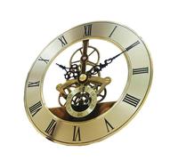 Sophisticated 126mm Clock Insert Gold Detailing Skeleton Gear Head Quartzs Movement for Home or Decors Skeleton Insert