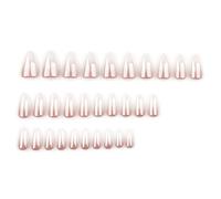 Sophisticated Almond Christmas False Nails French Tips Press on Artificial Manicure Deocration 30Pcs Almond False Nail