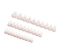 Sophisticated Almond Christmas False Nails French Tips Press On Nails Artificial Manicure Deocration 30Pcs French Tip