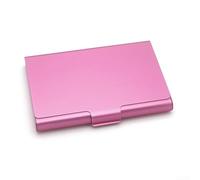 Sophisticated Aluminum Alloy Business Card Holder, A Must Have for Every Professional's Toolkit (for Pink)