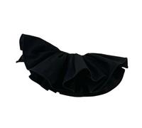 Sophisticated Black Fabric Hair Clip With Double Layered Hair Scrunchie Styling Accessory Suitable For Various Occasion