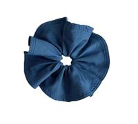 Sophisticated Black Fabric Hair Clip With Double Layered Hair Scrunchie Styling Accessory Suitable For Various Occasion