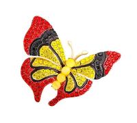 Sophisticated Butterfly Brooch With Colorful Crystals Alloy Lapel Pin Women's Breastpin Fashion Clothing Accessory Rhinestones Brooch For Girls