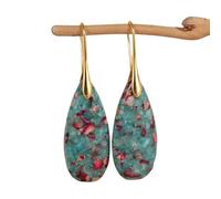 Sophisticated Copper Alloy Teardrop Earrings With Gemstones Accents 5cm Dangle For Face Framing Everyday Jewelry Or Special Occasions Long Drop Earrings