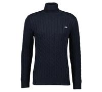 Sophisticated Cotton Cable Turtle Neck - male - Gant - Turtlenecks - Blue - L - Knitwear L