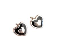 Sophisticated Earrings Ear Jewelry Heart/Star Studs Earring Delicate Ears Pendant Silver Texture for Fashion Lover Studs Earrings