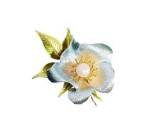Sophisticated Floral Brooch Alloy Construction Elegant Accessory Painted Flower Brooch For Parties Meetings Travel Detailed Petal Texture Pin