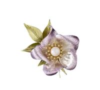 Sophisticated Floral Brooch Alloy Construction Elegant Accessory Painted Flower Brooch For Parties Meetings Travel Detailed Petal Texture Pin