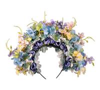 Sophisticated Floral Hair Bands Traditional Ethnic Hair Accessory Double Sided Fabric Flower Headband For Women