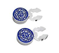 Sophisticated Florals Pattern Cufflinks Craft of Sturdy Copper and Decoration with Crystals Crystals Embellished Button Set