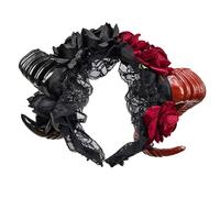 Sophisticated Flower Goat Horn Hairband Gentle on Scalp Decorative Headpiece Comfortable Headband for Different Ages Soft Elastic Hairband