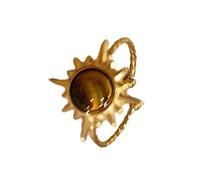 Sophisticated Geometric Rings With Brown Stone Fashion Party Accessories Natural Gemstones Jewelry For Women Unique Statement Jewelry