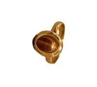 Sophisticated Geometric Rings With Brown Stone Fashion Party Accessories Natural Gemstones Jewelry For Women Unique Statement Jewelry