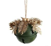 Sophisticated Metal Jingle Bell on Hemp Rope Pendant, Adds a Touch of Charm to Your Celebrations (Green)