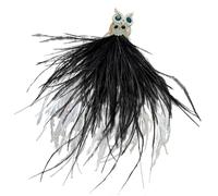 Sophisticated Owl Feather Clasp Pin Brooch Alloy Badge Multifunctional Clothing Accessories for Coats Cardigans Stylish Coat Pin
