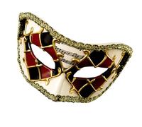 Sophisticated Party Half Face Cover Venetians Checkered Lace Edging Eyemask For Masquerade Parties Costume Accessory Party
