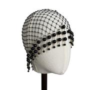 Sophisticated Pearls Tassels Hairpiece Hat Unique Pearls Tassels Hair Hat Versatile Hair Charm for Various Hairstyles Party Wedding Accessory