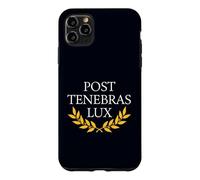 Sophisticated Post Tenebras Lux Latin Quote Laurel Wreath Case for iPhone 11 Pro Max
