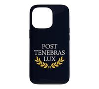 Sophisticated Post Tenebras Lux Latin Quote Laurel Wreath Case for iPhone 13 Pro