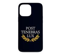 Sophisticated Post Tenebras Lux Latin Quote Laurel Wreath Case for iPhone 13 Pro Max