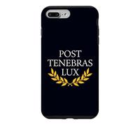Sophisticated Post Tenebras Lux Latin Quote Laurel Wreath Case for iPhone 7 Plus/8 Plus