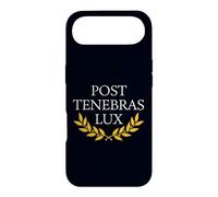 Sophisticated Post Tenebras Lux Latin Quote Laurel Wreath Case for iPhone Air