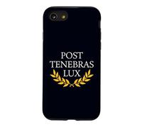 Sophisticated Post Tenebras Lux Latin Quote Laurel Wreath Case for iPhone SE (2020) / 7/8