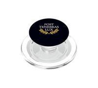 Sophisticated Post Tenebras Lux Latin Quote Laurel Wreath PopSockets PopGrip for MagSafe