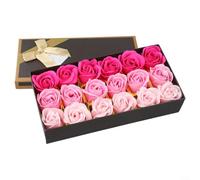 Sophisticated Presentation of 18 Lovely Soap Roses in a Charming Display Box to Celebrate Affectionate Moments (Pink)